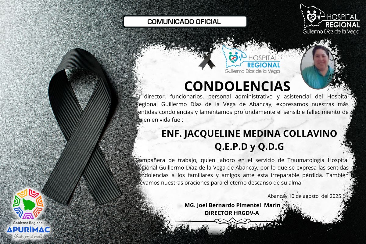 COMUNICADO DE CONDOLENCIA 10-2025
